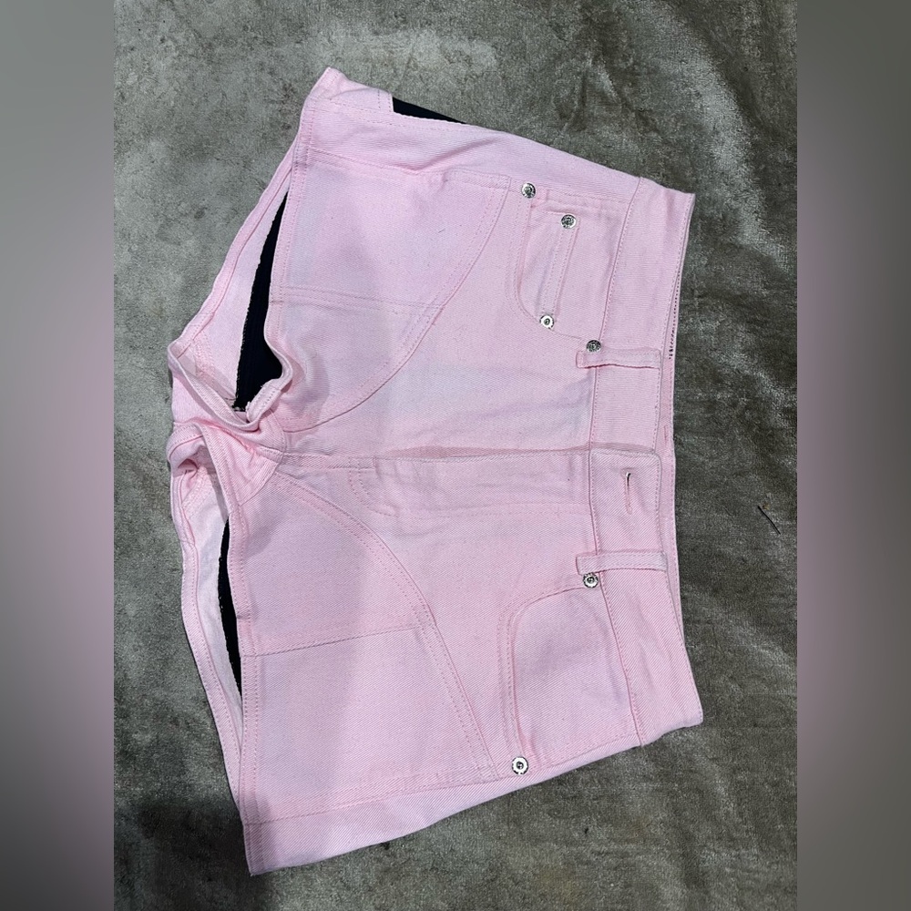 Pink Mugler shorts